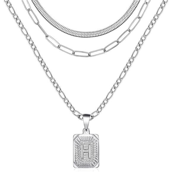 Gold Layered Necklace Set 3 PCS for Women Dainty Trendy Paperclip Snake Choker - Picture 1 of 7